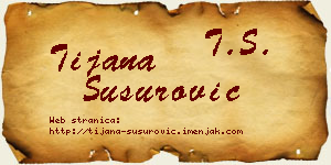 Tijana Susurović vizit kartica